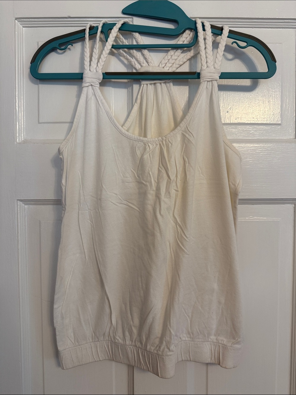 Forever 21 Cream Braided-Strap Tank Top